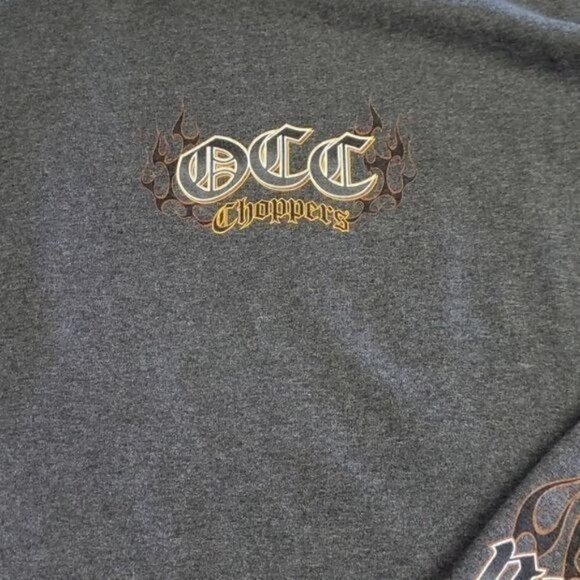 AAA OCC (Orange County Choppers) Graphics Front & Back Gray LS Sz L‎ T-shirt - Picture 9 of 16